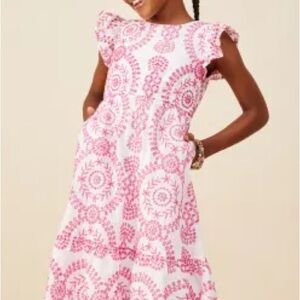 Hayden Girls Pink and White Patterned Dress